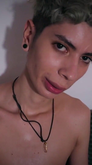 POV Cameraman Gives a Nice Oil Handjob to a Big Dick Skinny Twink and Makes Him Cum Hard