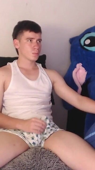 Big Young Latino Masturbates Over Pants