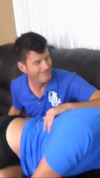 Spanking Lazy Rommate's Ass Red