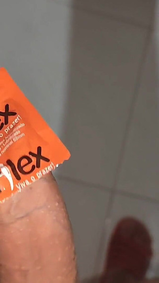 Reusing Straight Stepdaddy's Tight Condom