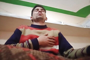 Indian Man Solo Tits Show