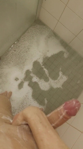 White Young Skinny Boy Under the Shower Piss and Cum