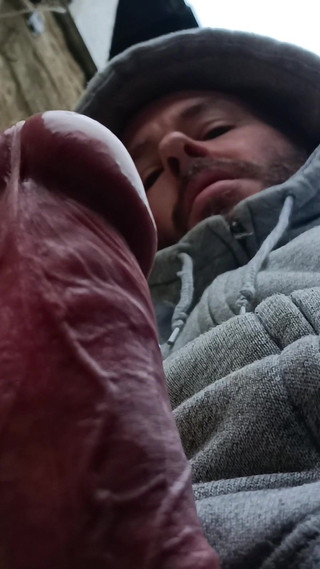 Hot Dilf Big Mushroom Head Cock Close up Outdoor Wanking and Cumming - Rockard Stepdaddy