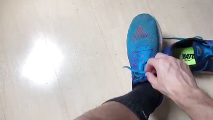 Enjoying my smelly feet, shoes and undies after a long day