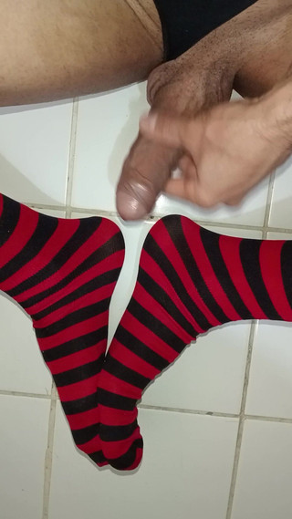 Big and Venezuelan Penis, Intense Masturbation in White Pantyhose, Close-up, I'm Your Bitch