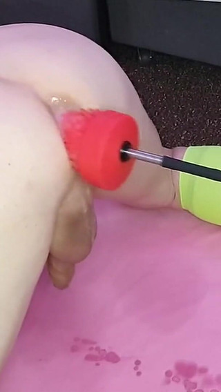 Anal Dildo Fun on the Machine for British Dilf Mike Essex