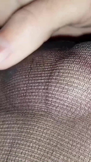 Hot Red Pumps and Curvy Legs in Black Pantyhose