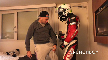 2435 Straight at the Hotel B Motorbiker in Leather Outfits