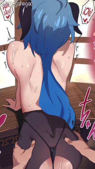 Cocogoat Simulator - Ganyu Gets Deep Belly Bulging Fuck & Cumshot 65cm Mini Hentai Sex Doll Kemelias