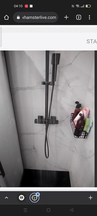 Having a shower with my webcam chat