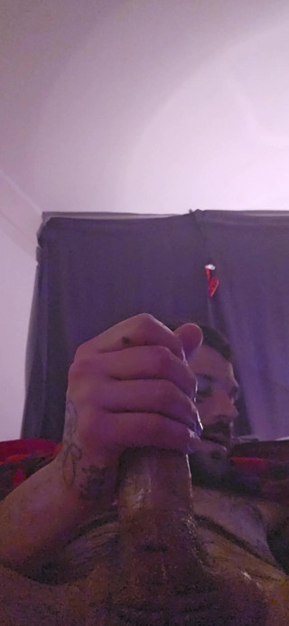 Jerking off my fat cock