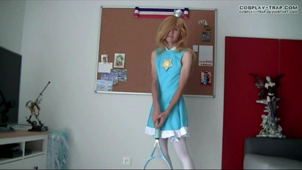 Crossdress Cosplay Tennis Rosalina Panties and Anal Show