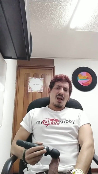 Domi Jerking off in Office