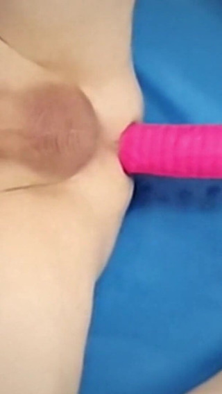 Big Cock Old Man Gets Dildo Fucked on the Fucking Machine