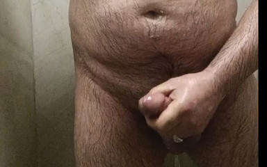 Stepdaddy has hours of fun in the shower