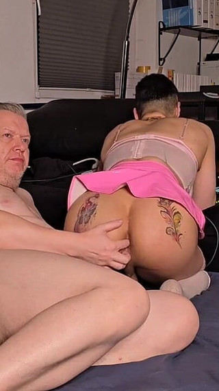 Cute Femboy in Pink Lingerie Gets Pampered and Squirts a Lot of in My Hole