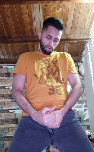 Jerking off with spit before bed