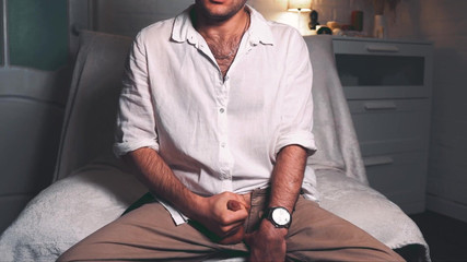 Handsome Man Noel Dero, Dressed in Old Style, Masturbates on Camera and Cums Loudly 4K