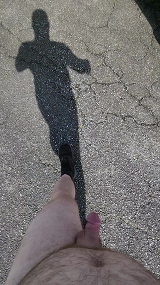 Walking Around Outside with Only Socks and Shoes on