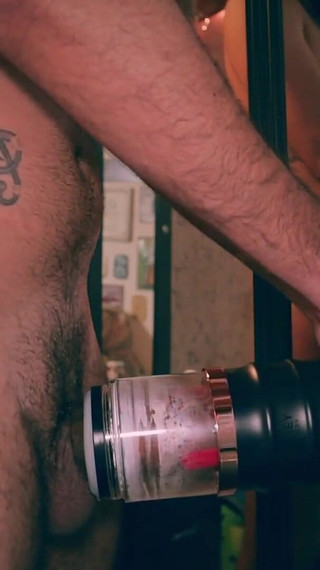 Big Uncut Cock Latino Camilo Brown Fucking Fleshlight Shooting a Big Load and Eating His Own Cum