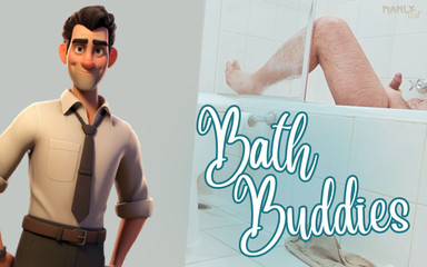 Step Gay Stepdad - Bath Buddies - Hot House with Sexual Tension so Thick It Ends up All Over Stepdad's Sexy Toes