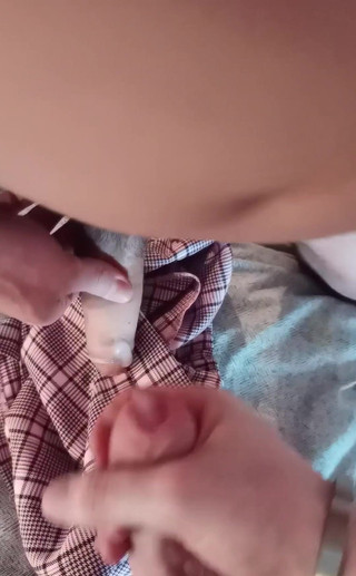 Uncut British Lads Unload Over Mini Skirt