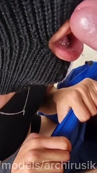 Fucked a Girl with a Cock Who Was Climbing in an Abandoned Building, and I Spilled My Cum on Her Panties