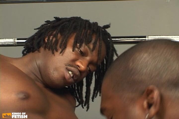 Black Man Gets Rough Anal Sex From His Tattooed Friend at the Gym