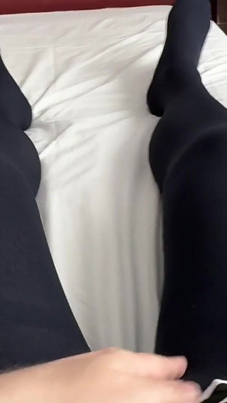 Black Wool Tights and Nightgown