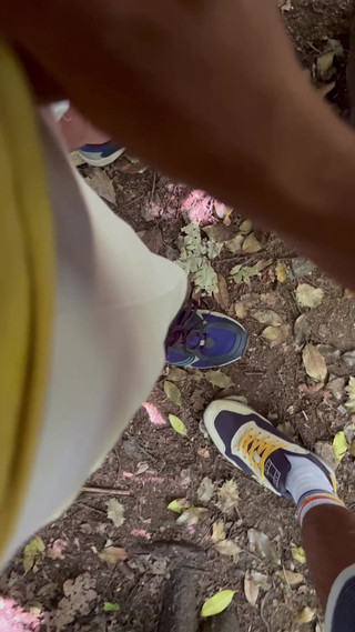 Young Boy Looking for Dick in the Woods