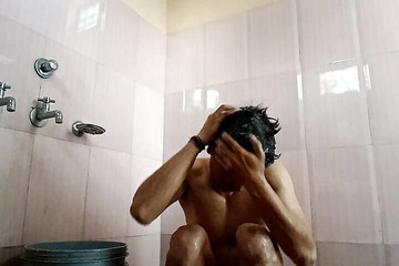 A Tatoo Cock Bathing in Saraah Tub