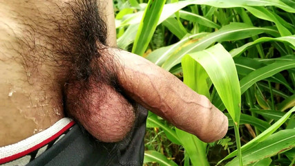 Outdoor Handjob and Cumshot on Grass