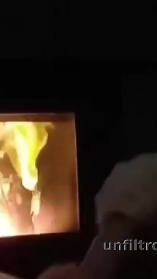 Moaning and Edging My Thick Cock with the Fire Going