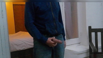 Cumming in public outside hotel room window - rockard Stepdaddy